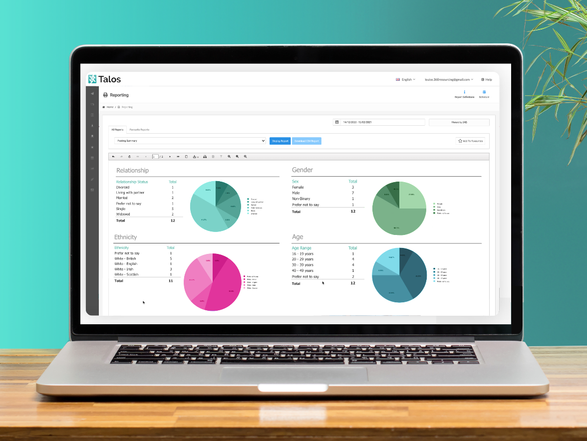 Recruiter dashboard homepage screenshot